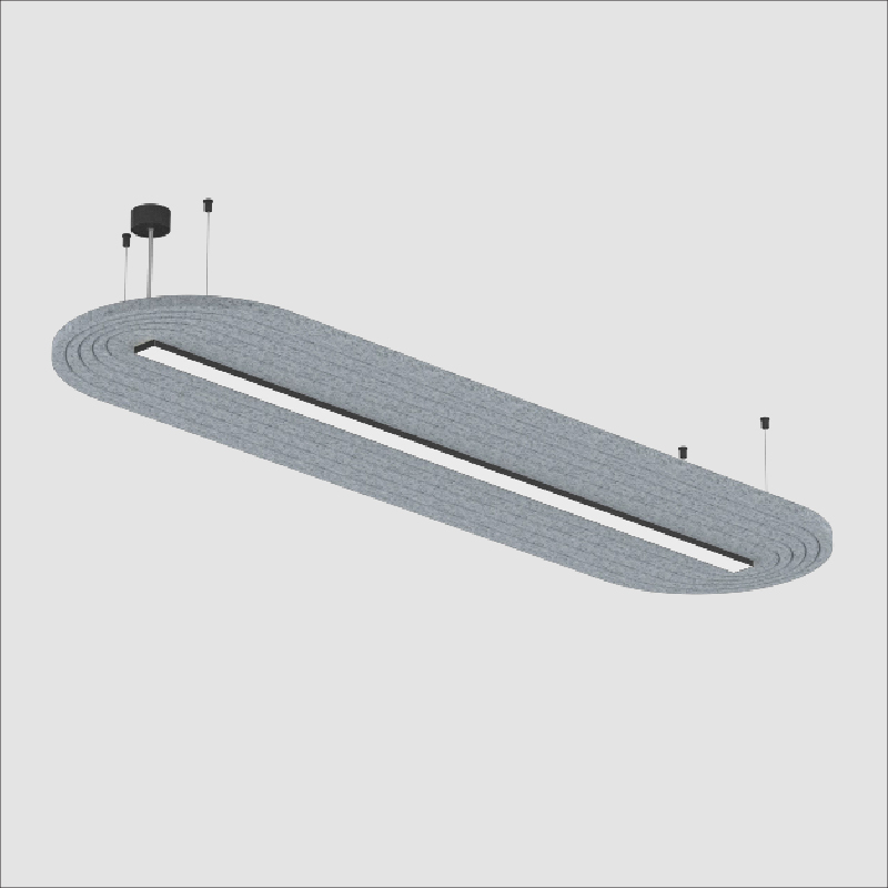 Serenii Round by Prolicht – 83 1/8″ x 3 9/16″ Suspension, Acoustic offers LED lighting solutions | Zaneen Architectural